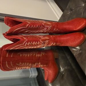 Stylish Red Heeled Cowboy Boots